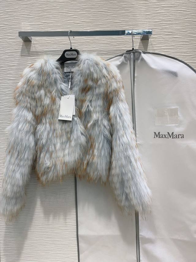 精品渠道狠货 Max Mar*A 高衣品的宝宝[勾引]金岛狐皮草外套 [得意] 纯手工制作 高品质 气质女神 优雅时尚的都市女性魅力[庆祝]女王气场[色]三色