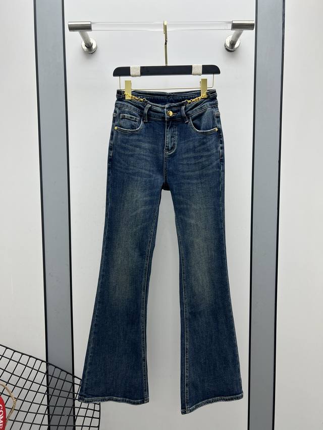 #23最新款的喇叭裤超级显瘦定制链条加绒sml