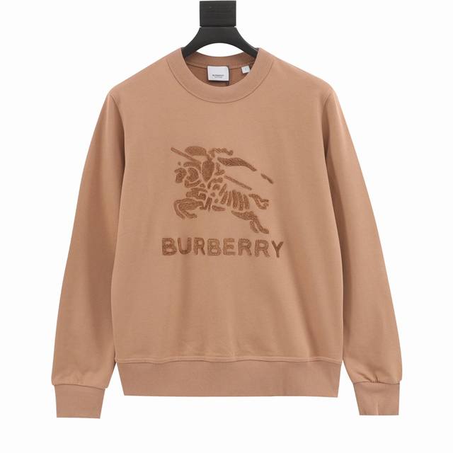 Burberry 巴宝莉 经典战马刺绣束脚卫裤 Ddd 面料采用400克洗水纯棉毛圈棉质面料 订染颜色后整蚀毛处理 对照原版做丝滑超柔处理 Ddd 布面肌理股线