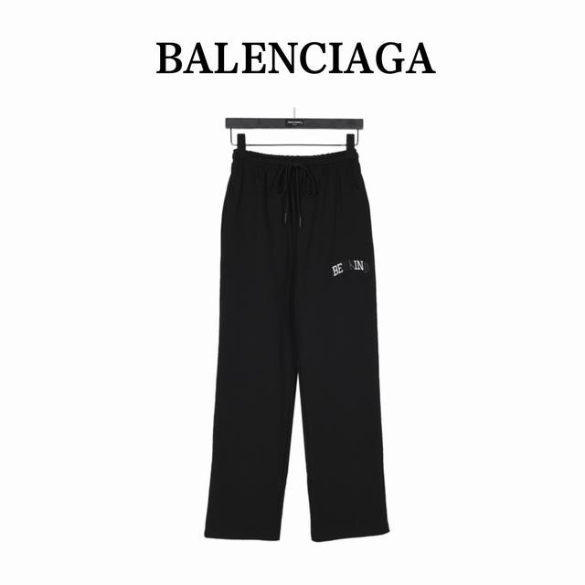 Balenciaga 巴黎世家 23Fw Berkind字母刺绣长裤 Ddd 此款采用高织超细腻的高科技高克重水洗450G毛圈材质 面料的质感很高档细腻 Ddd