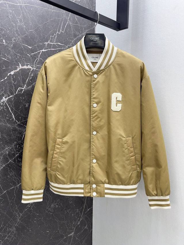 Ce 23Ss 秋冬最新款logo字母立体刺绣贴章宽松棉服外套高颜值的保暖神器 经典小立领 做工超精美 简约又不失设计感 内里绗缝工艺细节精致 夹棉加厚保暖在线