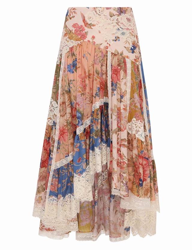 Zimmermann S August Skrit Is Made From Cotton Patterned With A Patchwork Of Flor