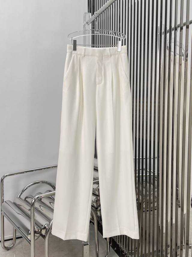 西装 西裤 最新 Slp 5New 白色精纺羊毛吸烟装+西裤 尺码:Sml