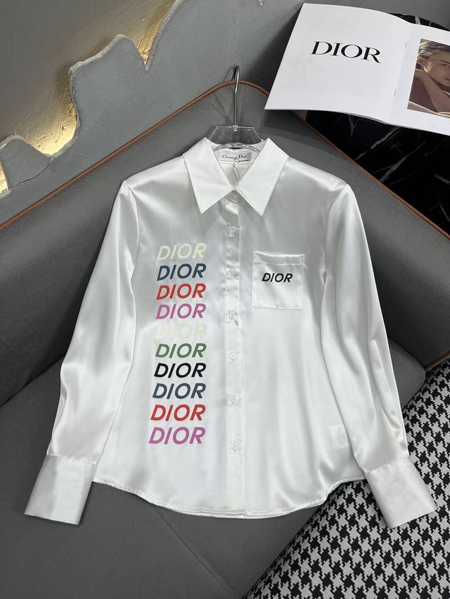 Dio* 24Ss春季新款衬衫 彩色字母印花装饰 面料柔软舒适 两色三码sml