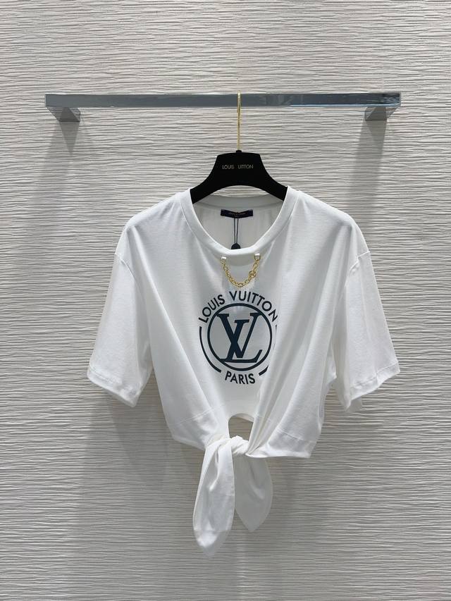最新款上线 Louis Vuitt*On 2024夏季最新品素色t恤 上身就是满满的时髦高级精梳双层丝光棉全棉 工艺精湛 传递摩登意趣元素 Yb 定织的面料 密