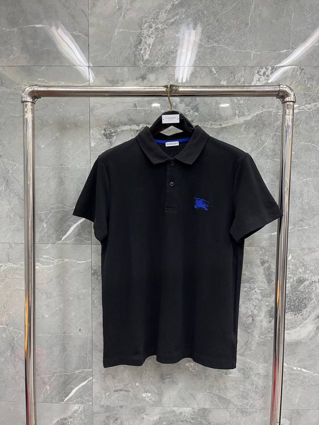 骑士刺绣polo 黑色 最高品质bbr 24Ss骑士刺绣款polo，百搭纯棉短袖t恤！宽松版型的t恤衫 码数：S-Xxl