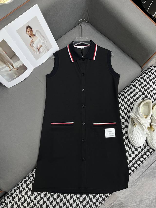 Thom Brow*E 24Ss夏季新款开衫裙 条纹螺纹拼接装饰 版型超好 两色三码sml