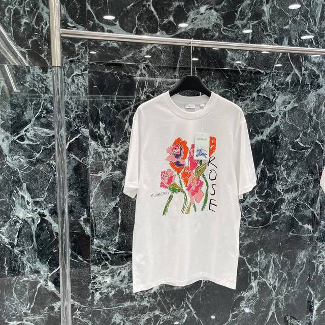 Bbr 24Ss夏季新款 彩色花卉印花字母短袖t恤，吸睛指数满满，穿上身很有范儿，谁穿谁好看的百搭tee。一个色sml